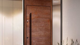 Různorodost sytému Protor - od betonového efektu až po efekt starého dřeva - to všechno předvede ADLER na veletrhu Fensterbau Frontale 2018. Foto: Josko